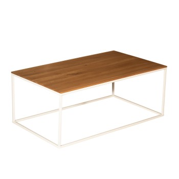 Klubska miza KALE (bela + hrast)