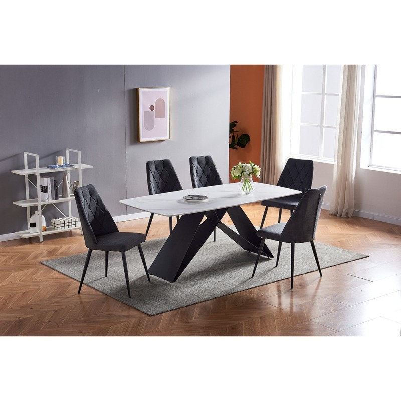 Miza AMAYA (160x90x76, bel marmor, mat) Miza AMAYA (160x90x76, bel marmor, mat)