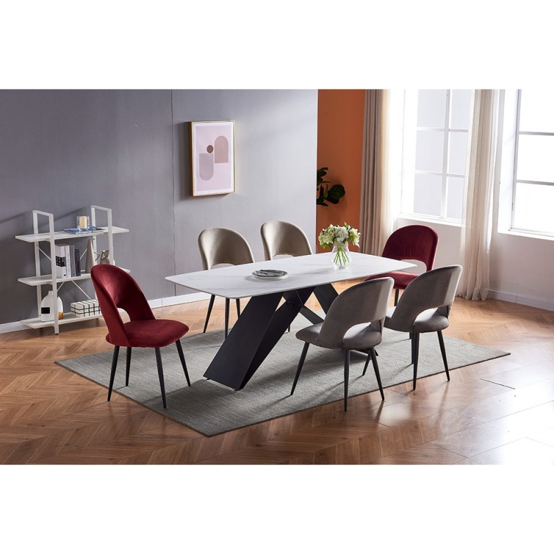 Miza AMAYA (180x90x76, bel marmor, mat) Miza AMAYA (180x90x76, bel marmor, mat)