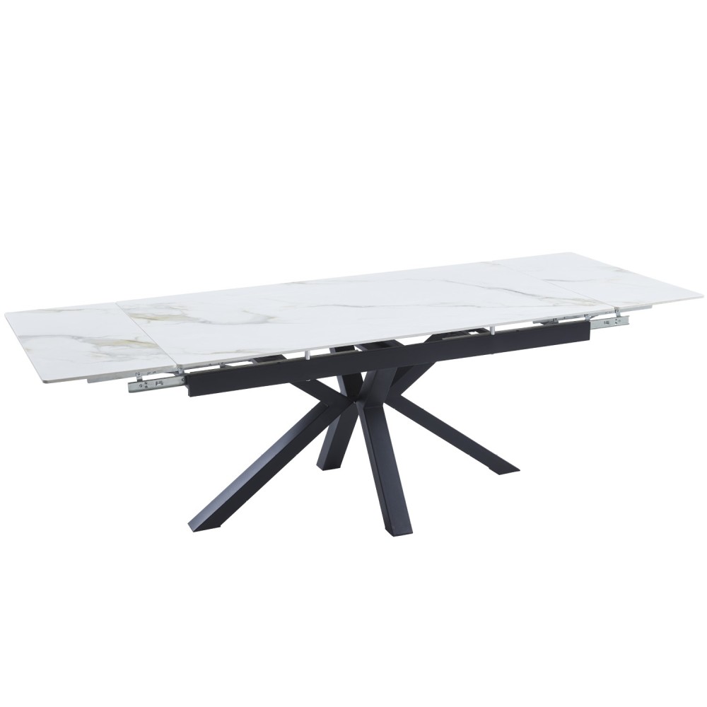 Raztegljiva miza AROSA (bel HG marmor + zlato, 160/240x90x76, svetleč) Raztegljiva miza AROSA (bel HG marmor + zlato, 160/240x90x76, svetleč)