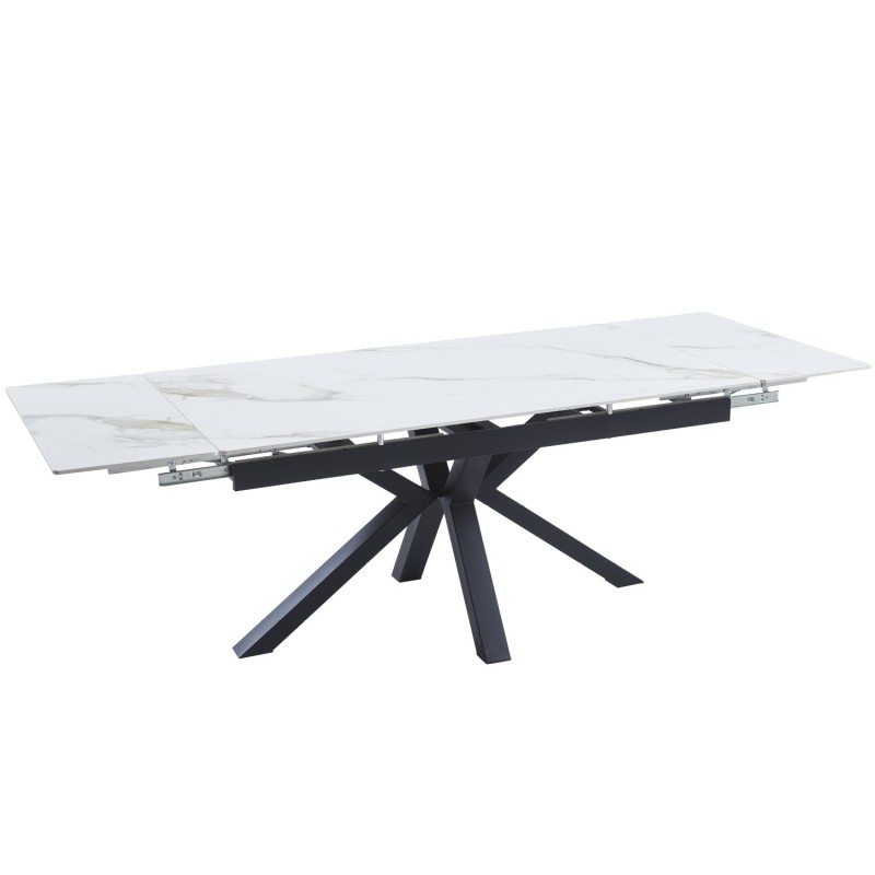 Raztegljiva miza AROSA (bel HG marmor + zlato, 160/240x90x76, svetleč) Raztegljiva miza AROSA (bel HG marmor + zlato, 160/240x90x76, svetleč)