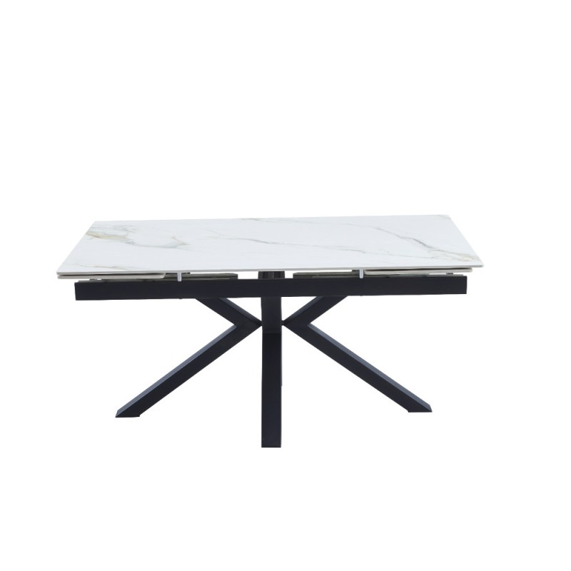 Raztegljiva miza AROSA (bel HG marmor + zlato, 160/240x90x76, svetleč) Raztegljiva miza AROSA (bel HG marmor + zlato, 160/240x90x76, svetleč)