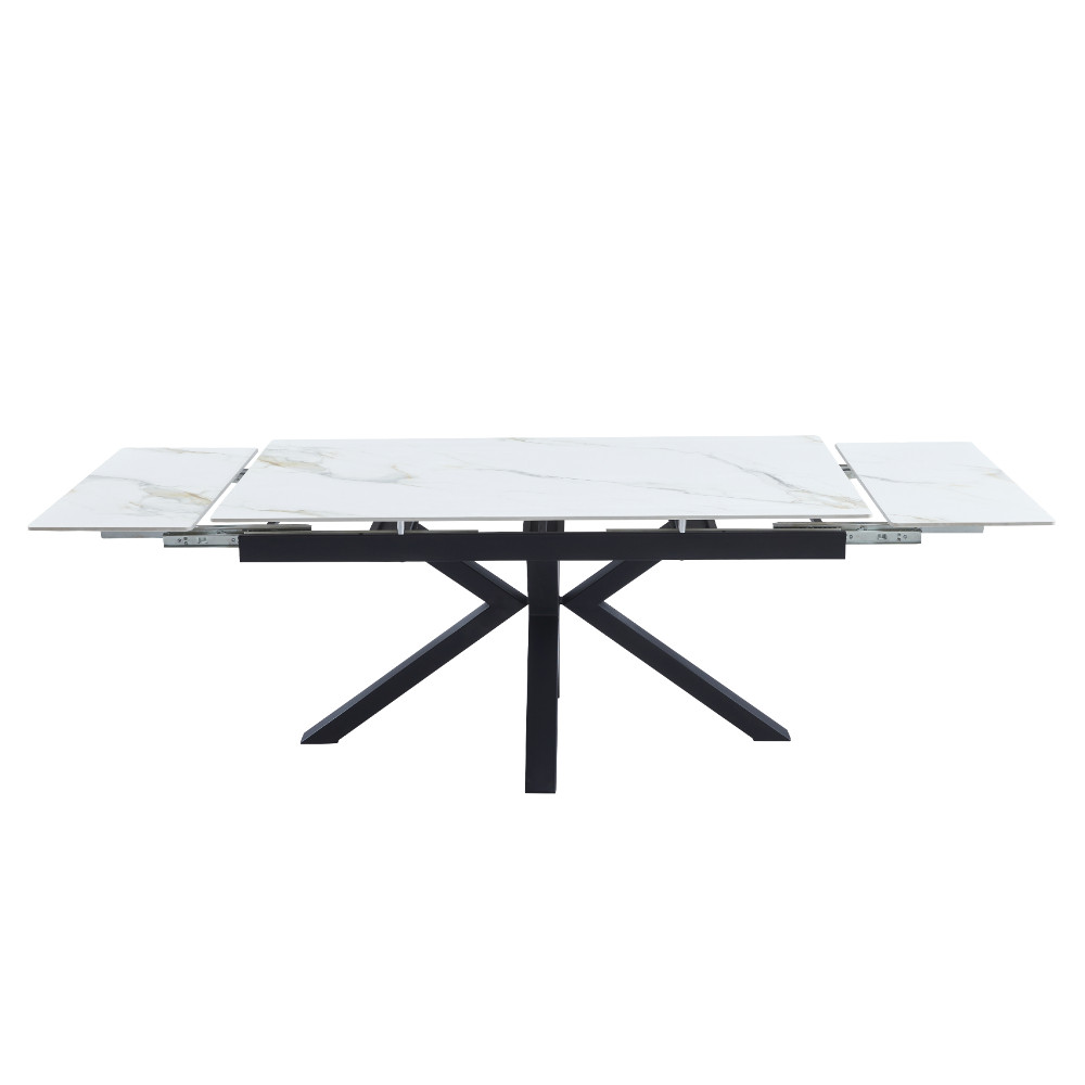Raztegljiva miza AROSA (bel HG marmor + zlato, 160/240x90x76, svetleč) Raztegljiva miza AROSA (bel HG marmor + zlato, 160/240x90x76, svetleč)