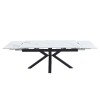 Raztegljiva miza AROSA (bel HG marmor + zlato, 160/240x90x76, svetleč) Raztegljiva miza AROSA (bel HG marmor + zlato, 160/240x90x76, svetleč)