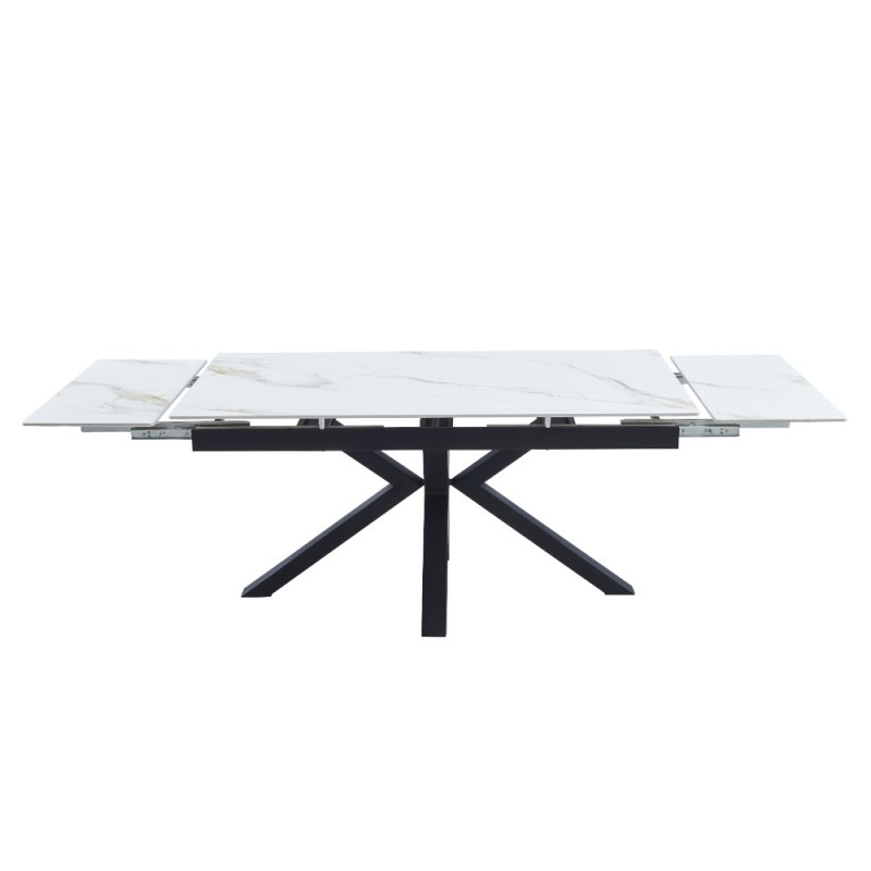 Raztegljiva miza AROSA (bel HG marmor + zlato, 160/240x90x76, svetleč) Raztegljiva miza AROSA (bel HG marmor + zlato, 160/240x90x76, svetleč)