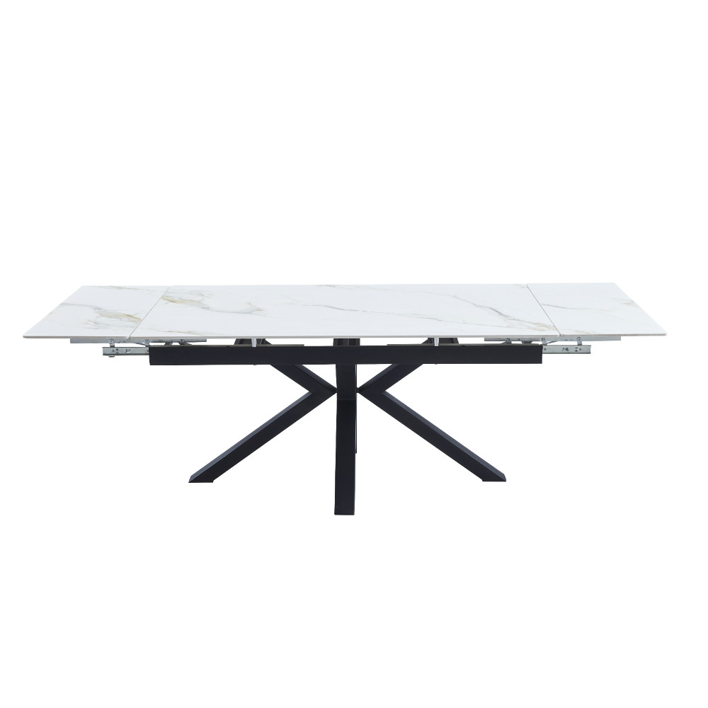 Raztegljiva miza AROSA (bel HG marmor + zlato, 160/240x90x76, svetleč) Raztegljiva miza AROSA (bel HG marmor + zlato, 160/240x90x76, svetleč)