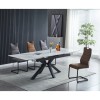 Raztegljiva miza AROSA (bel HG marmor + zlato, 160/240x90x76, svetleč) Raztegljiva miza AROSA (bel HG marmor + zlato, 160/240x90x76, svetleč)