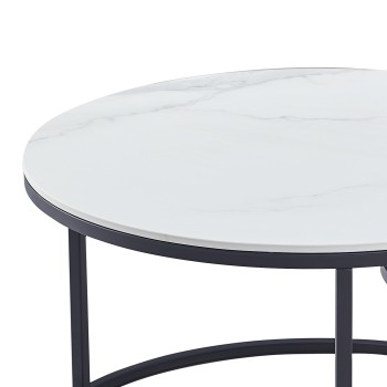 Klubska miza TAJDA 2-delna (bel marmor, mat)