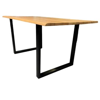 Miza JENNY - noga U (črna, 6x3)