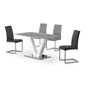 Table BLOOM (160x90x76, siva + bela, mat) Table BLOOM (160x90x76, siva + bela, mat)