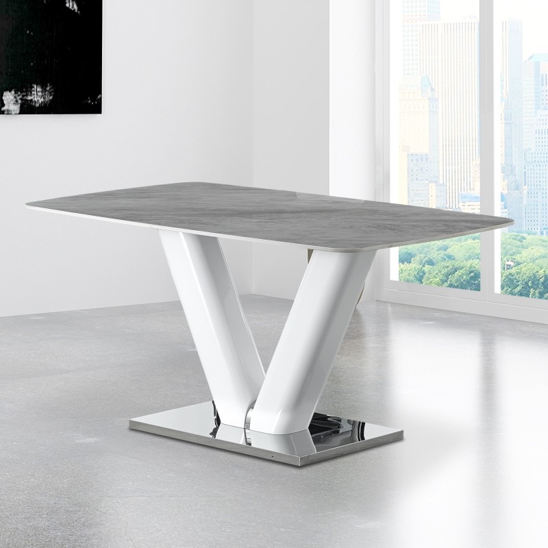 Table BLOOM (160x90x76, siva + bela, mat) Table BLOOM (160x90x76, siva + bela, mat)