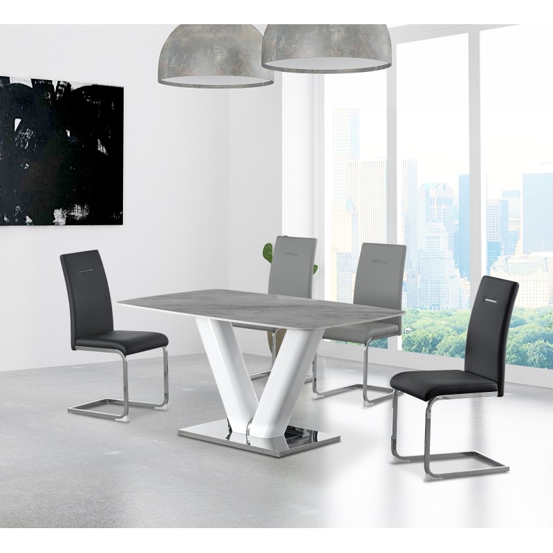 Table BLOOM (160x90x76, siva + bela, mat) Table BLOOM (160x90x76, siva + bela, mat)