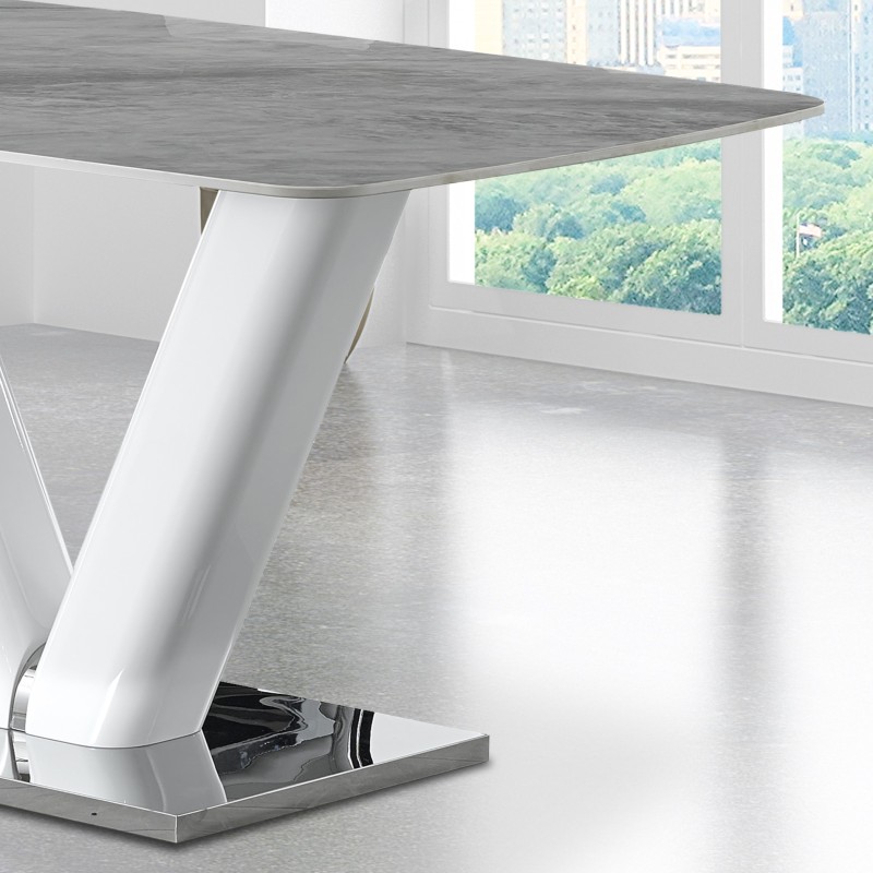 Table BLOOM (160x90x76, siva + bela, mat) Table BLOOM (160x90x76, siva + bela, mat)