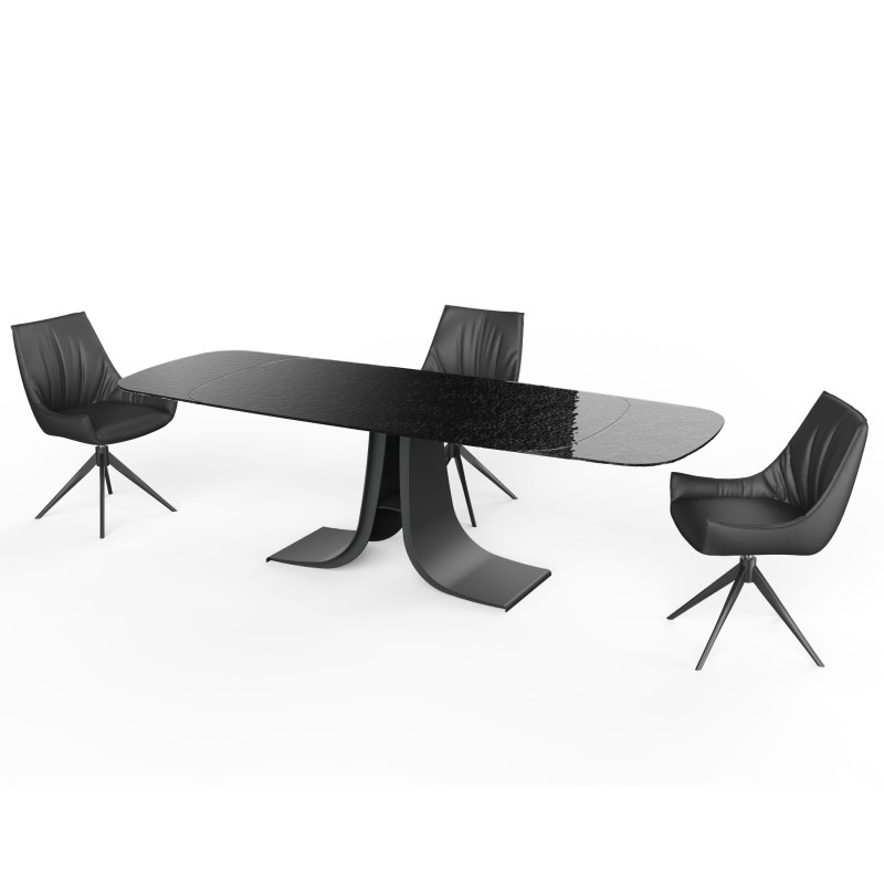 Raztegljiva miza BUBBLE (črna, 180-260x95x76) Raztegljiva miza BUBBLE (črna, 180-260x95x76)