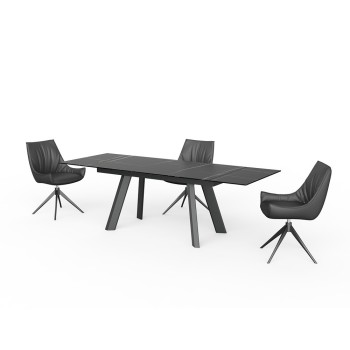 Raztegljiva miza CELIA (črna, 160/200/240x90x76)