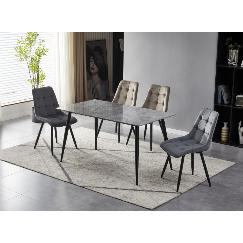 Stol MESINA (siva, 48x60x89) Stol MESINA (siva, 48x60x89)