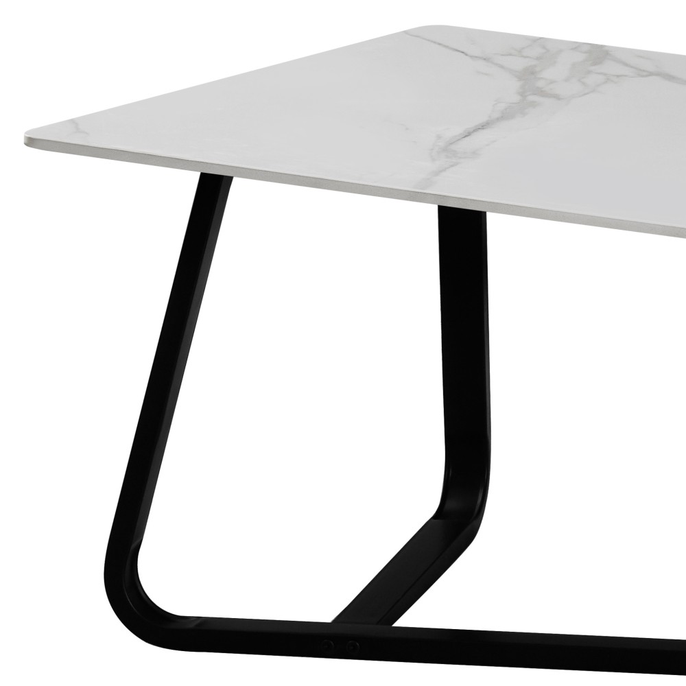 Klubska miza RALOS (120x60x45, bela + zlato, mat) Klubska miza RALOS (120x60x45, bela + zlato, mat)