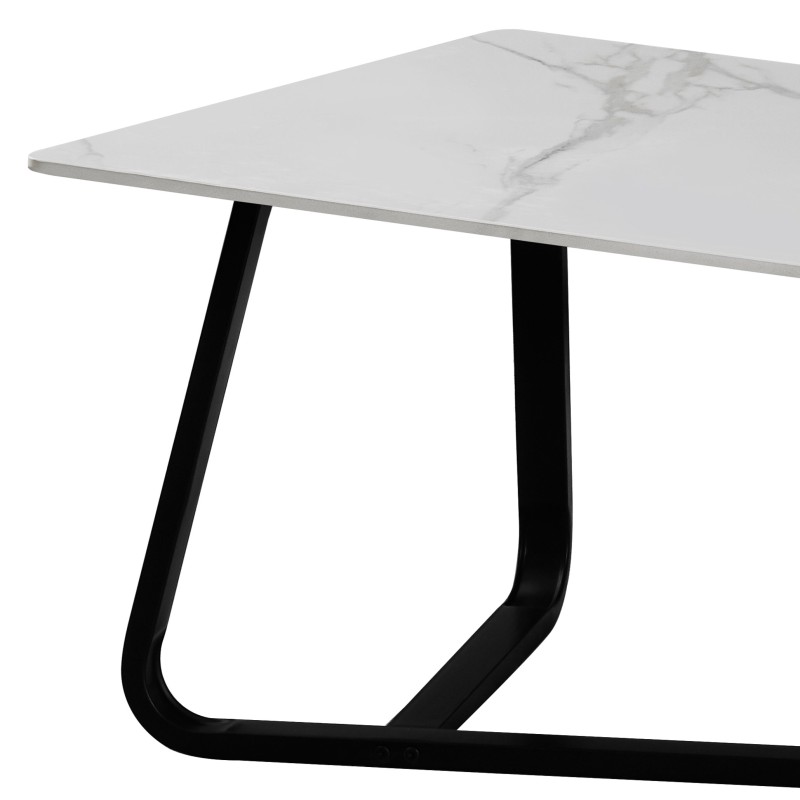 Klubska miza RALOS (120x60x45, bela + zlato, mat) Klubska miza RALOS (120x60x45, bela + zlato, mat)