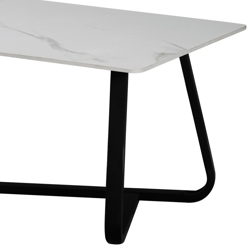Klubska miza RALOS (120x60x45, bela + zlato, mat) Klubska miza RALOS (120x60x45, bela + zlato, mat)