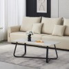 Klubska miza RALOS (120x60x45, bela + zlato, mat) Klubska miza RALOS (120x60x45, bela + zlato, mat)