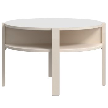 Klubska miza TOBAGO (svetlo rjava, Ø 74,5x45,5)