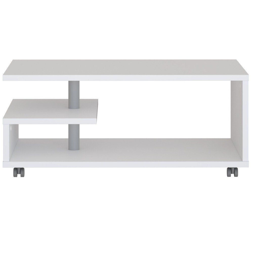 Klubska miza BAILEY (bela, 105x60x45,5)