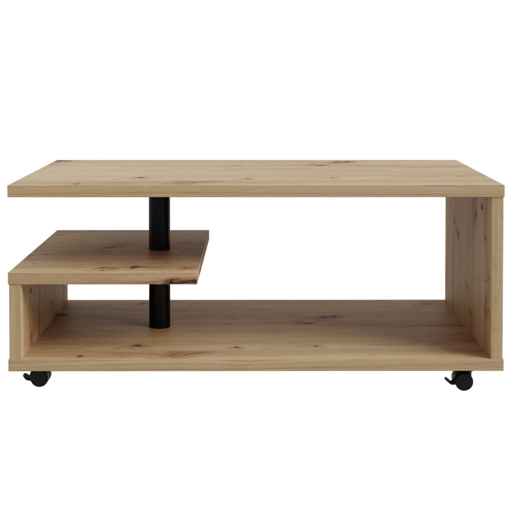 Klubska miza BAILEY (hrast, 105x60x45,5)