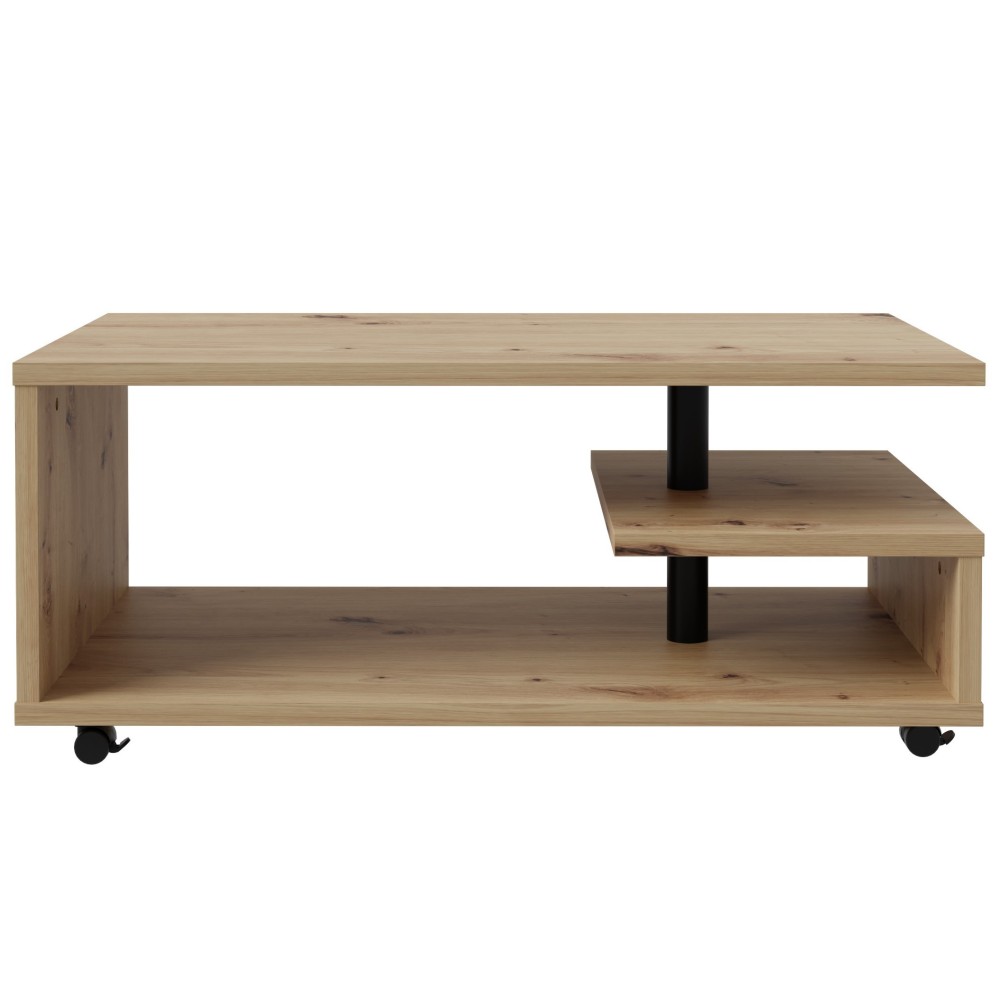Klubska miza BAILEY (hrast, 105x60x45,5)