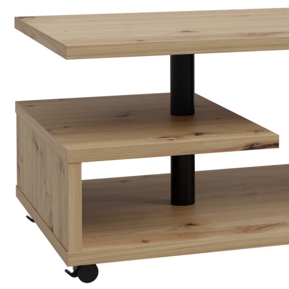 Klubska miza BAILEY (hrast, 105x60x45,5)