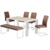 Klop DONIL (rjava, Umetno usnje, 100x40x45) Klop DONIL (rjava, Umetno usnje, 100x40x45)