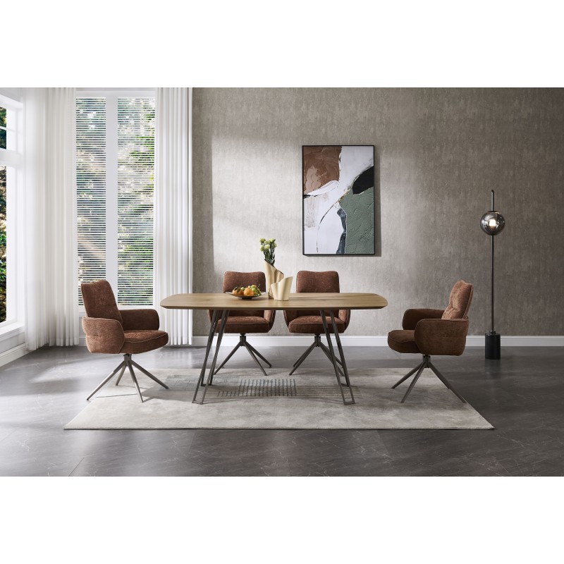 Miza CARACAS (hrast, 180x90x76)