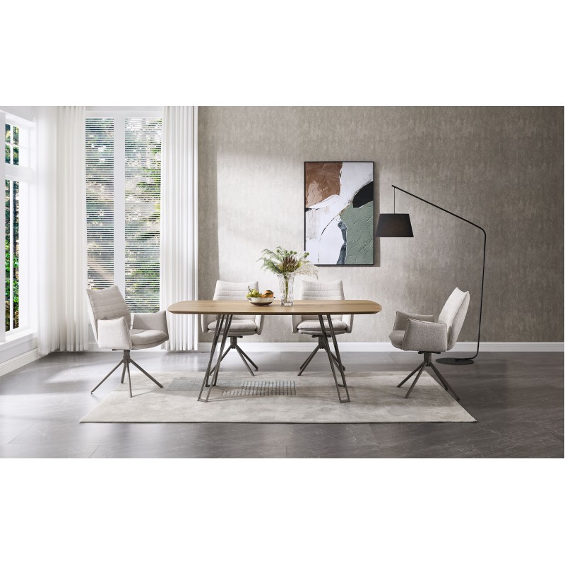 Miza CARACAS (hrast, 180x90x76)