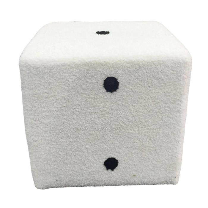 Tabure DICE (bela, 35x35x35)