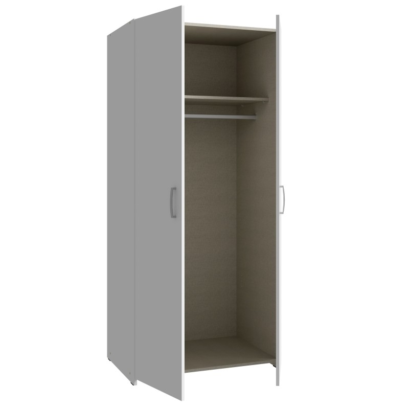 Garderobna omara WEST MARIN (80 cm) (bela, 80x54,5x178) Garderobna omara WEST MARIN (80 cm) (bela, 80x54,5x178)
