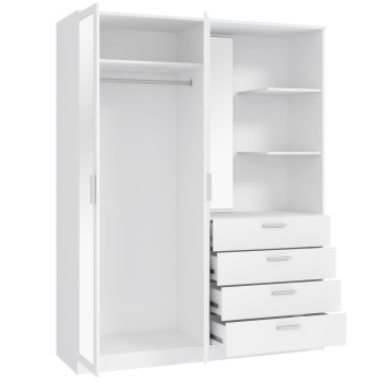 Garderobna omara DEWANIA (159 cm) (bela, 159x53x203,5) Garderobna omara DEWANIA (159 cm) (bela, 159x53x203,5)