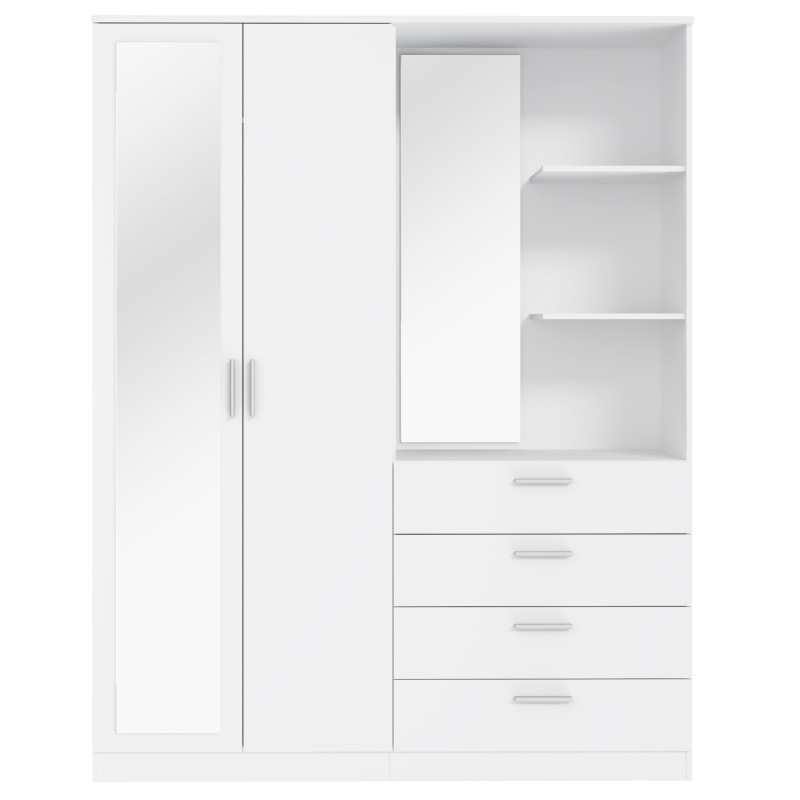 Garderobna omara DEWANIA (159 cm) (bela, 159x53x203,5) Garderobna omara DEWANIA (159 cm) (bela, 159x53x203,5)