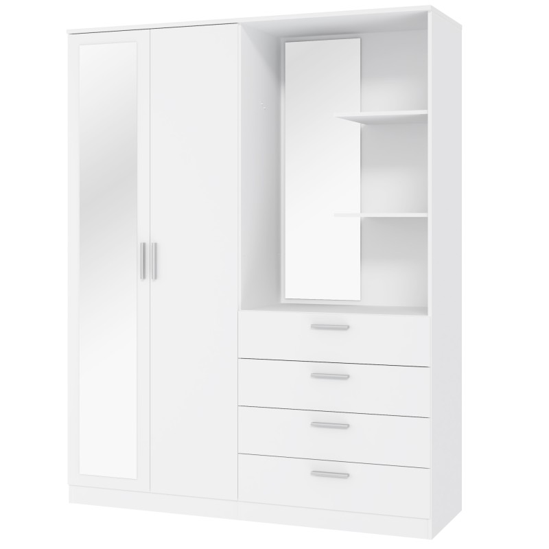 Garderobna omara DEWANIA (159 cm) (bela, 159x53x203,5) Garderobna omara DEWANIA (159 cm) (bela, 159x53x203,5)