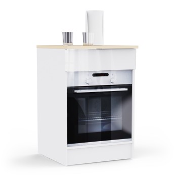 Kuhinjski element BIANCO 4 486965 (svetleč, bela + bela visok sijaj, 60x60x90)