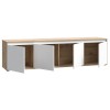 TV komoda SKELPE 142 (hrast + bela, 188x42x50) TV komoda SKELPE 142 (hrast + bela, 188x42x50)