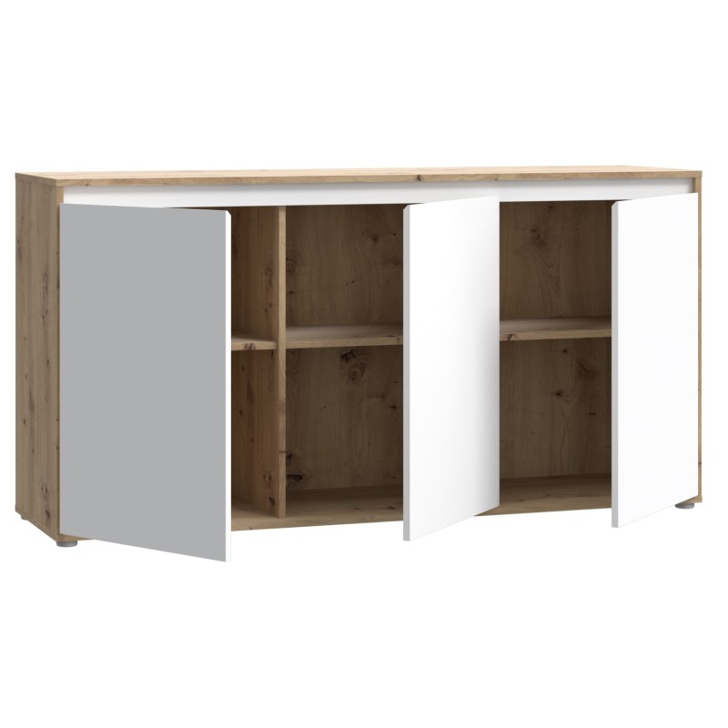 Komoda SKELPE 231 (hrast + bela, 152,5x42x78,5) Komoda SKELPE 231 (hrast + bela, 152,5x42x78,5)