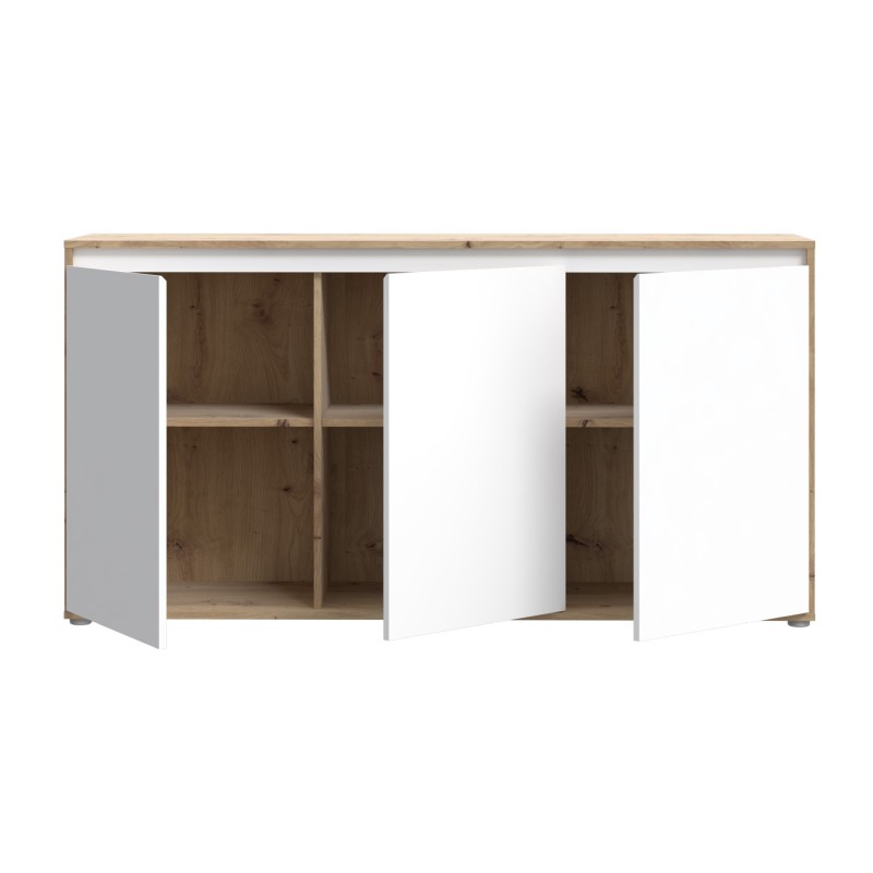 Komoda SKELPE 231 (hrast + bela, 152,5x42x78,5) Komoda SKELPE 231 (hrast + bela, 152,5x42x78,5)