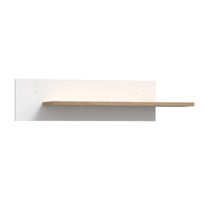 Polica SKELPE B04 (hrast + bela, 101x22x23,5)