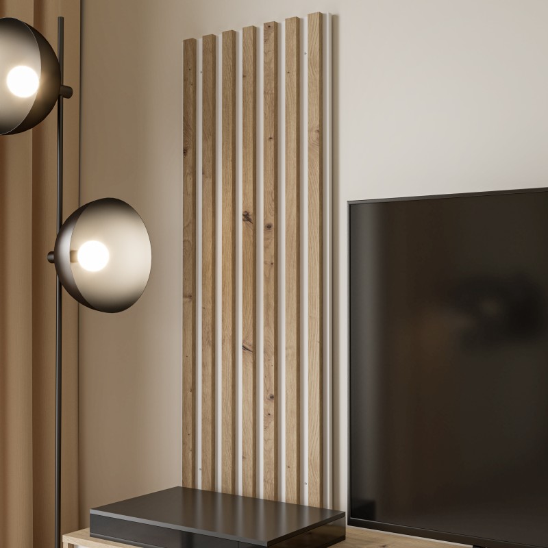 Stenski panel SKELPE B05 (hrast + bela, 45x3x120)