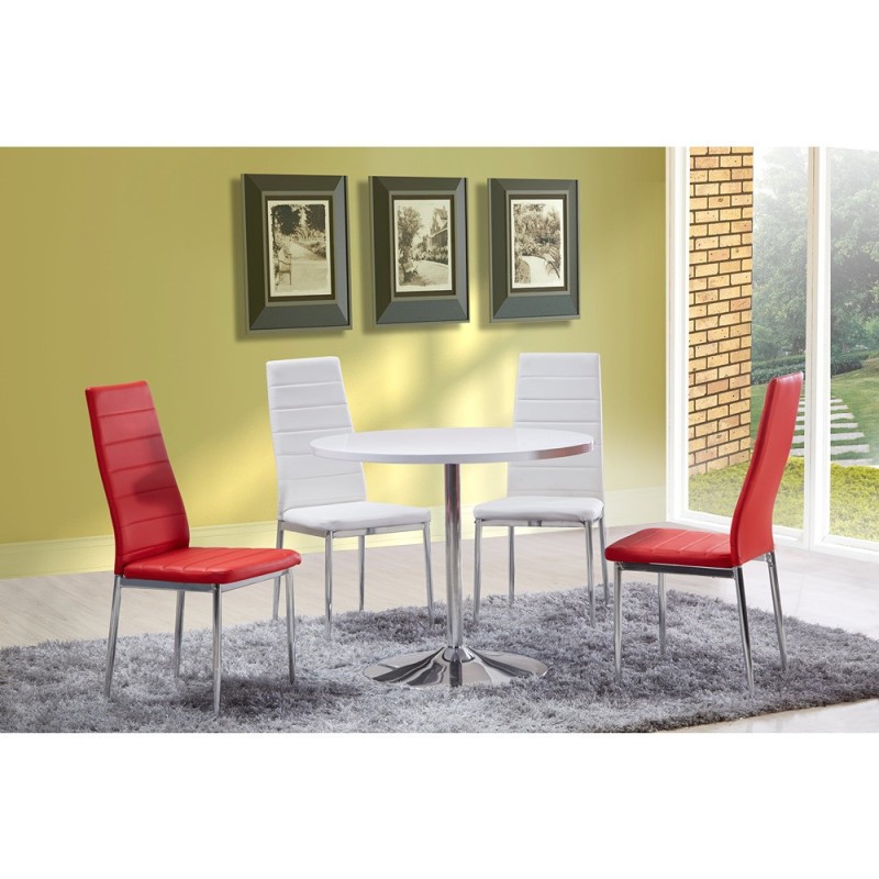 Miza LEO (bela visok sijaj, Ø 90x75)