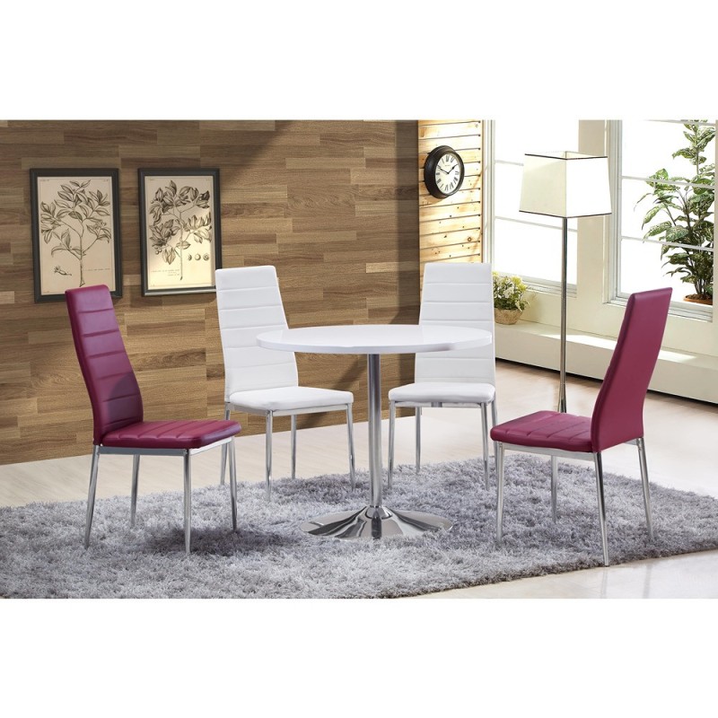 Miza LEO (bela visok sijaj, Ø 90x75)