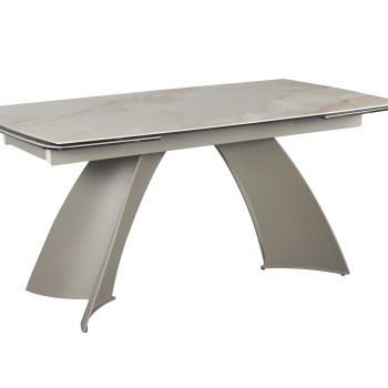 Raztegljiva miza TOKYO (200/240/280x95x76, rjavi marmor)