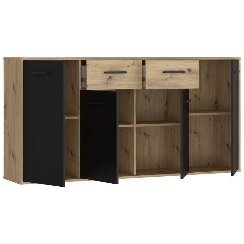 Komoda ANTUZA 241 (hrast + siva, 162x34x82) Komoda ANTUZA 241 (hrast + siva, 162x34x82)