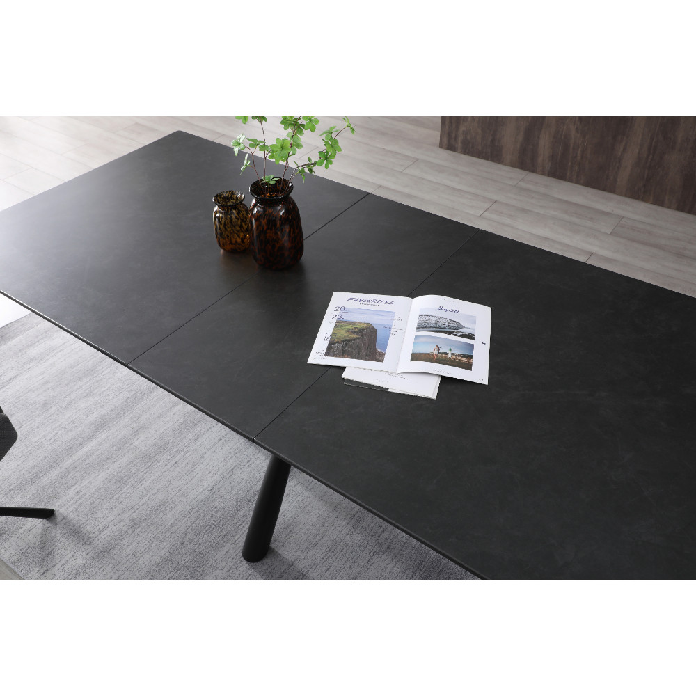 Raztegljiva miza NEGARA (črna, 180-220x100x76, mat) Raztegljiva miza NEGARA (črna, 180-220x100x76, mat)