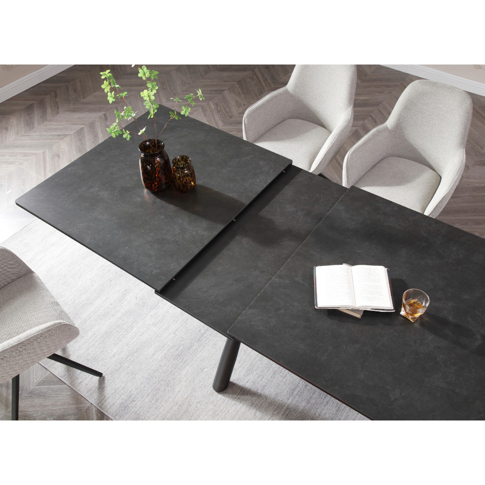 Raztegljiva miza NEGARA (črna, 180-220x100x76, mat) Raztegljiva miza NEGARA (črna, 180-220x100x76, mat)