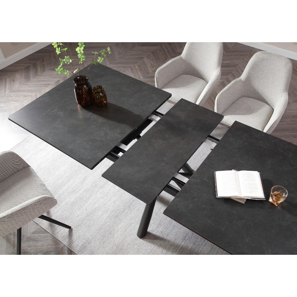 Raztegljiva miza NEGARA (črna, 180-220x100x76, mat) Raztegljiva miza NEGARA (črna, 180-220x100x76, mat)